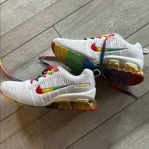 Nike White and Red Sneakers Athletic Performance